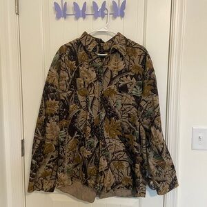 EUC Master Sportsman men’s camouflage thick button down 100% cotton‎ shirt XL